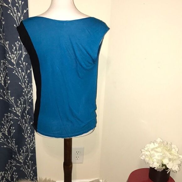 Derek Lam Atlantic Blue Cowl Neck Sleeveless Top - Picture 3 of 7